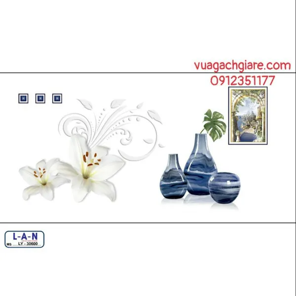 Gạch Ốp Tường 30x60 Giá Rẻ NHÀ Ý trắng trơn 30600 - 30602