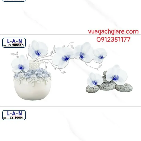 Gạch Ốp Tường 30x60 Giá Rẻ NHÀ Ý trắng vân khói 30601 - 30603