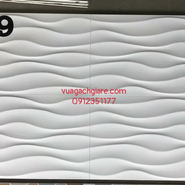Gạch Men 30x60 Ốp Tường Giá Rẻ trắng vân sóng 6D09