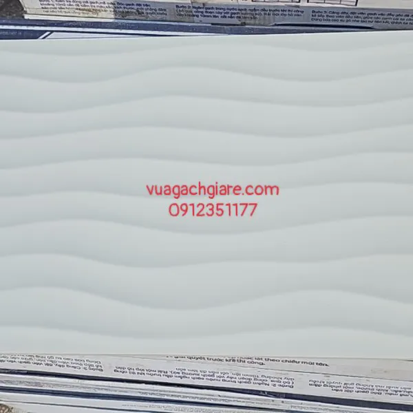 Gạch Men 30x60 Ốp Tường Giá Rẻ trắng vân sóng 6D09