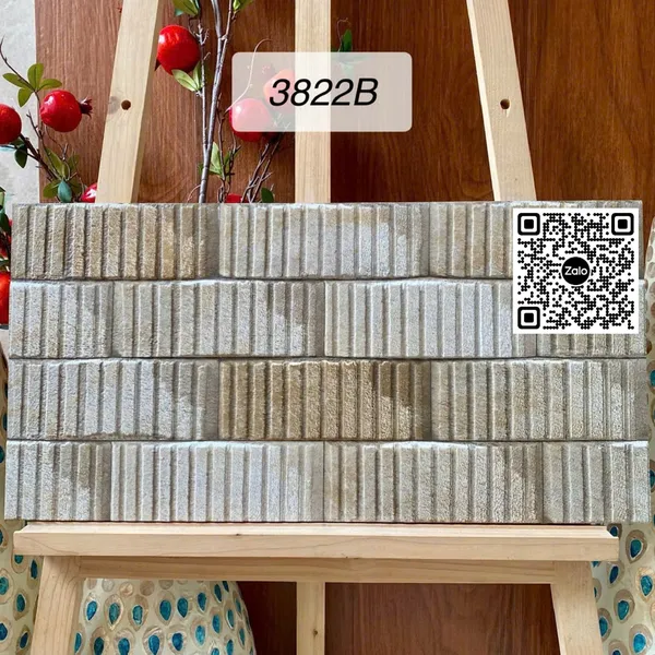 Gạch Men 30x60 Ốp Dán Trang Trí đá ghép nâu 3822B