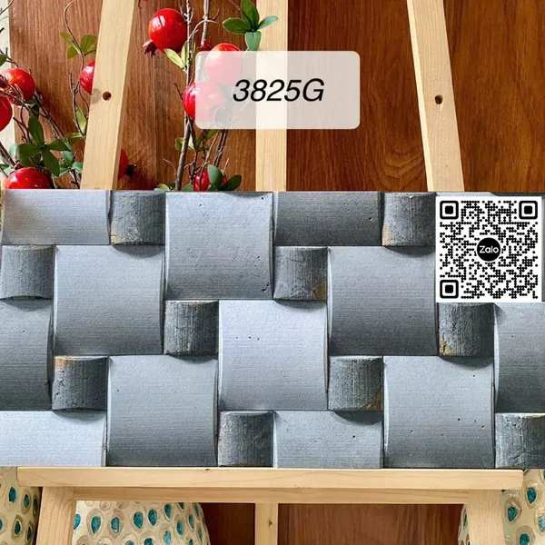 Gạch Men 30x60 Ốp Dán Trang Trí đá ghép xám 3825G