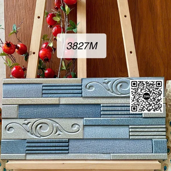 Gạch Men 30x60 Ốp Dán Trang Trí đá ghép xám xanh 3827M