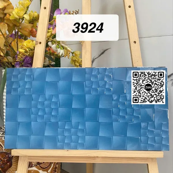 Gạch Men 30x60 Ốp Dán Trang Trí đá ghép xanh 3924