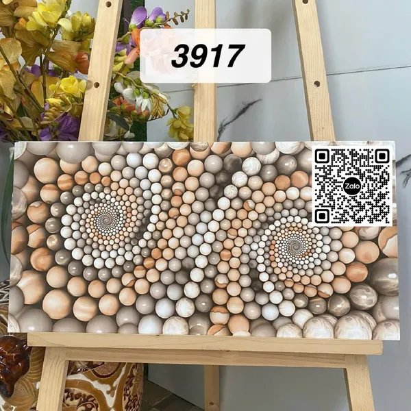 Gạch Men 30x60 Ốp Dán Trang Trí đá sỏi 3917