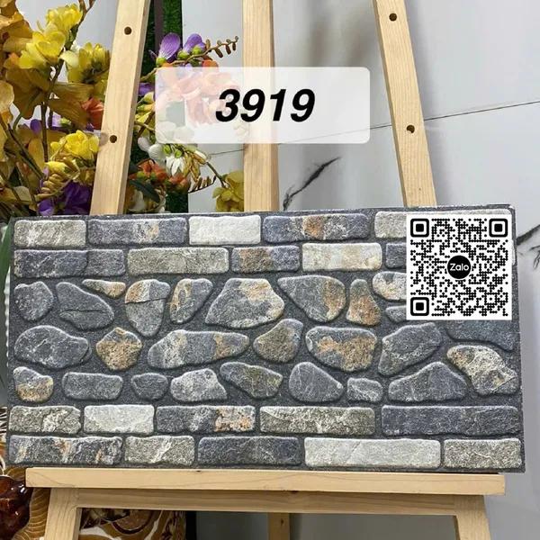Gạch Men 30x60 Ốp Dán Trang Trí đá sỏi 3919
