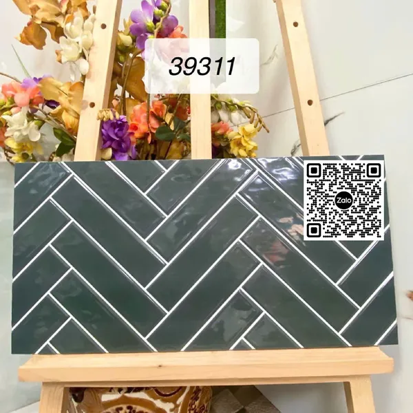 Gạch Men 30x60 Ốp Dán Trang Trí giả thẻ đen 39311