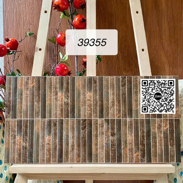 Gạch Men 30x60 Ốp Dán Trang Trí giả thẻ nâu 39355