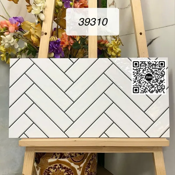 Gạch Men 30x60 Ốp Dán Trang Trí giả thẻ trắng 39310