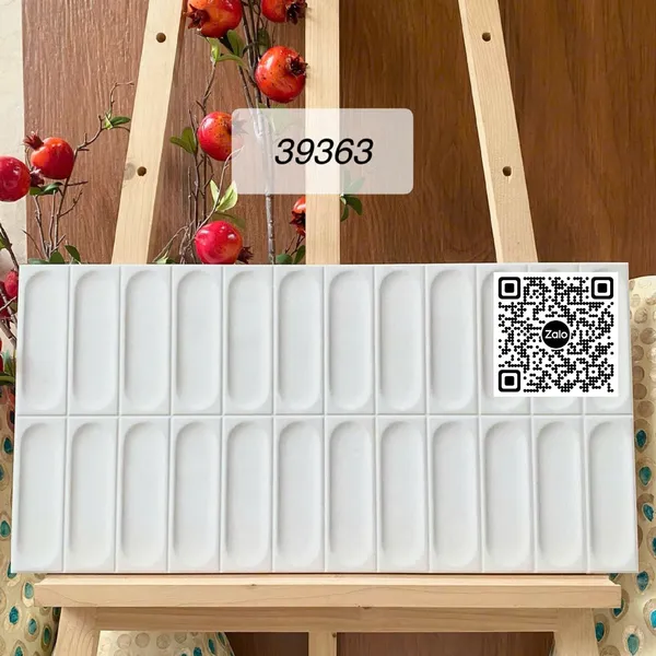 Gạch Men 30x60 Ốp Dán Trang Trí giả thẻ trắng 39363