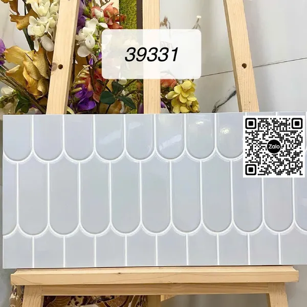 Gạch Men 30x60 Ốp Dán Trang Trí lông vũ xám 39331