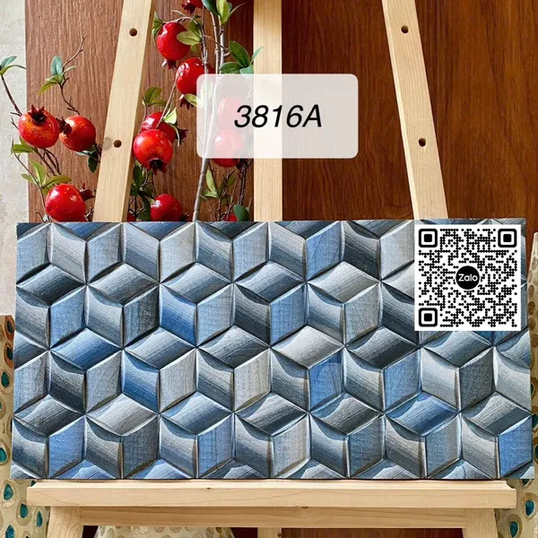 Gạch Men 30x60 Ốp Dán Trang Trí lục giác xanh xám 3816A
