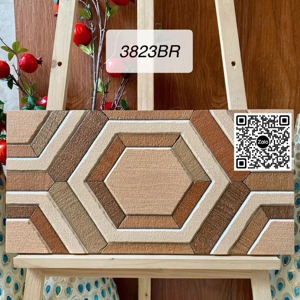 Gạch Men 30x60 Ốp Dán Trang Trí lục giác nâu 3823BR