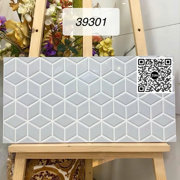 Gạch Men 30x60 Ốp Dán Trang Trí lục giác xám 39301