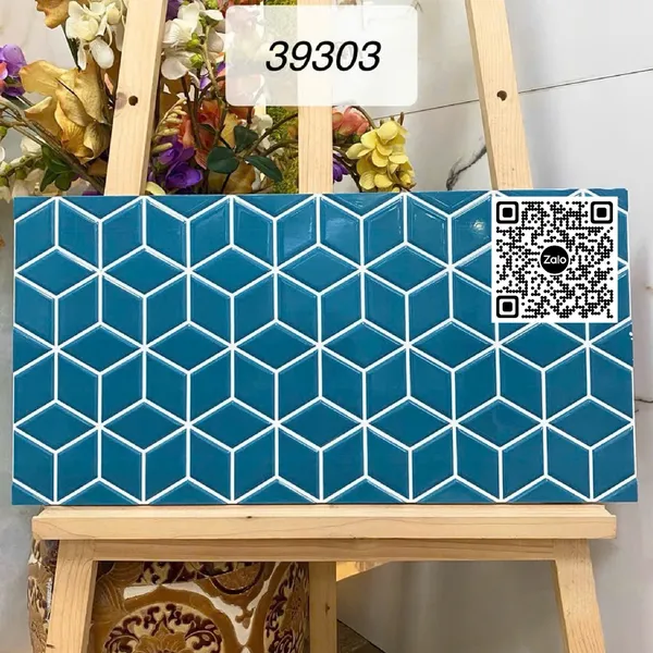 Gạch Men 30x60 Ốp Dán Trang Trí lục giác xanh 39303