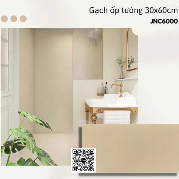 Gạch Men 30x60 Ốp Tường Giá Rẻ màu nâu nhạt JNC6000