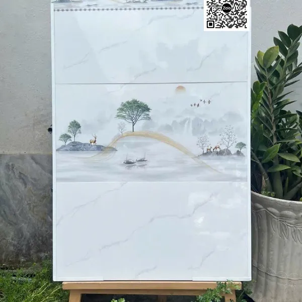 Gạch Men 30x60 Ốp Tường Giá Rẻ trắng vân khói