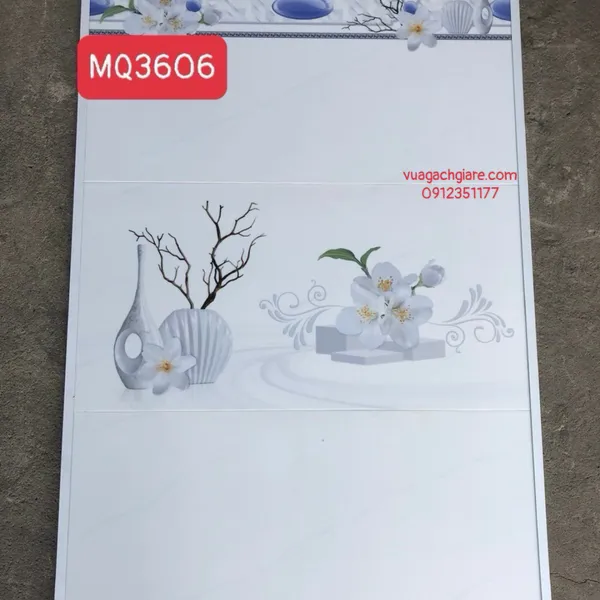 Gạch Men 30x60 Ốp Tường PAK trắng vân khói MQ3606