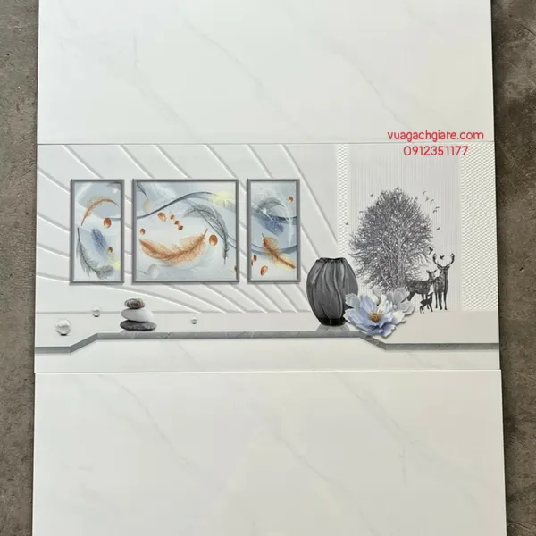 Gạch Men 30x60 Ốp Tường PAK trắng vân khói MQ3611