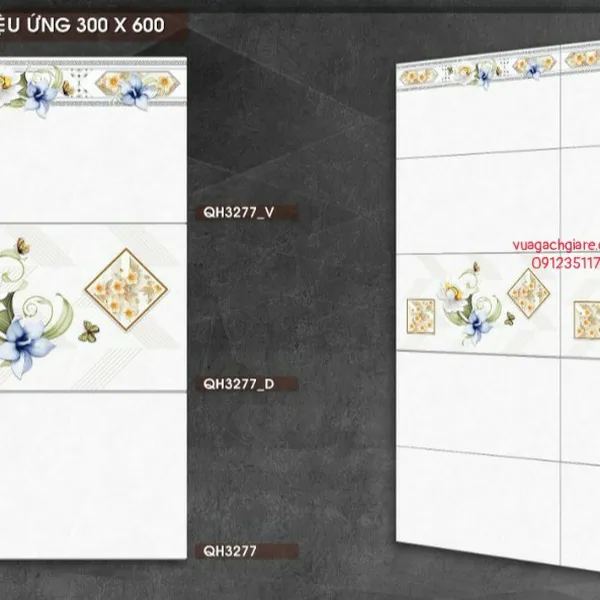 Gạch Men 30x60 Ốp Tường Giá Rẻ PAK trắng vân mây QH3277
