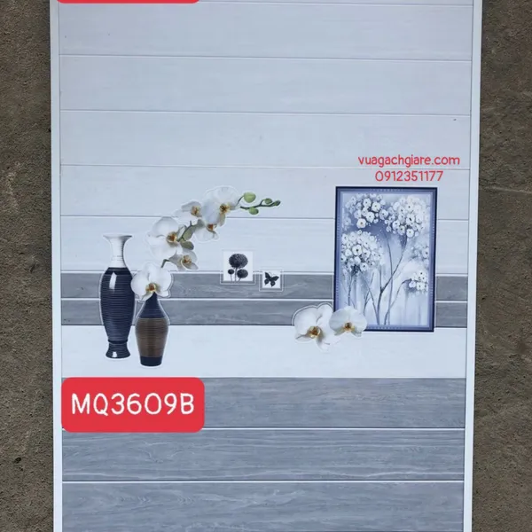 Gạch Men 30x60 Ốp Tường PAK vân gỗ xám MQ3609