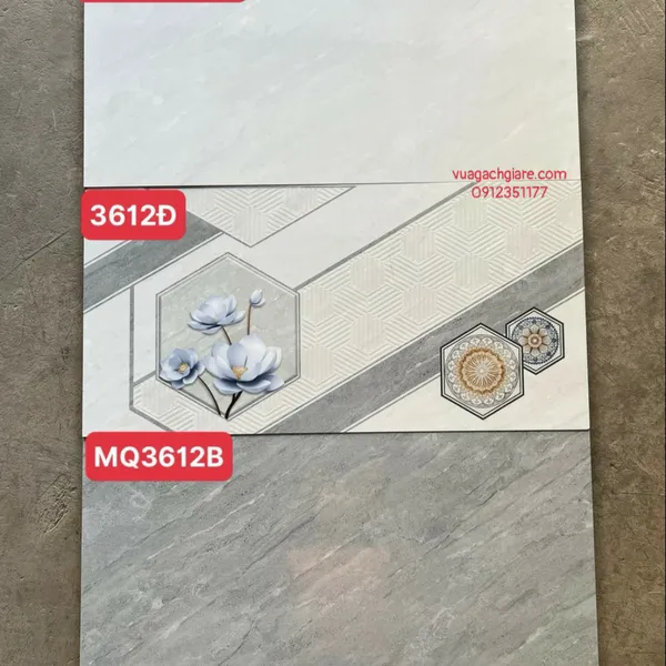 Gạch Men 30x60 Ốp Tường PAK xám vân đá MQ3612
