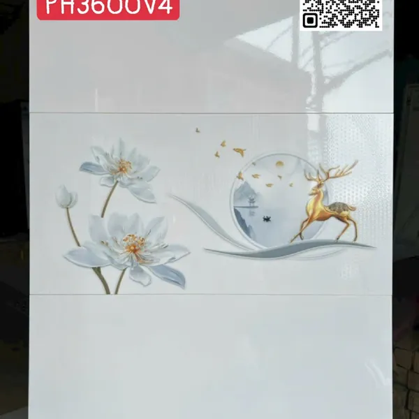 Gạch Men 30x60 Ốp Tường Giá Rẻ trắng trơn PH3600V4