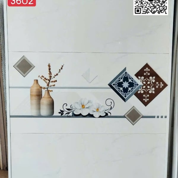 Gạch Men 30x60 Ốp Tường Giá Rẻ trắng vân khói 3602