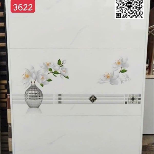 Gạch Men 30x60 Ốp Tường Giá Rẻ trắng vân khói 3622