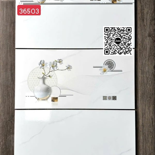 Gạch Men 30x60 Ốp Tường Giá Rẻ trắng vân khói 36503