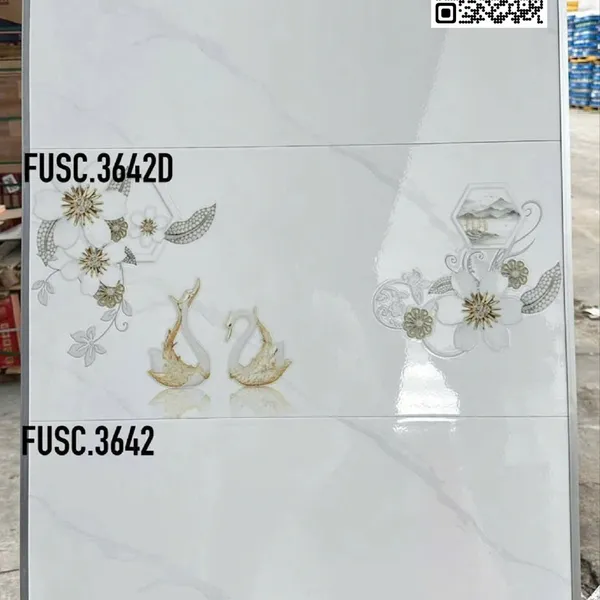 Gạch Men 30x60 Ốp Tường Giá Rẻ trắng vân khói FUSC.3642