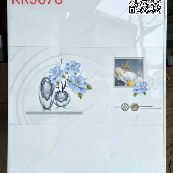 Gạch Men 30x60 Ốp Tường Giá Rẻ trắng vân khói KR3676