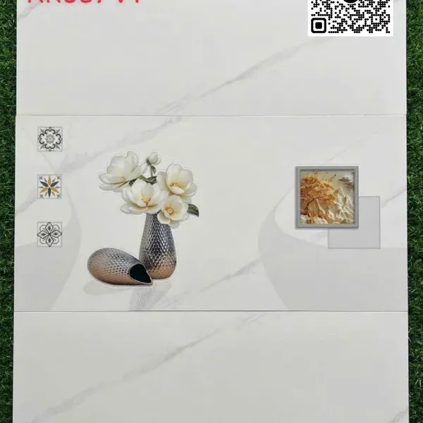 Gạch Men 30x60 Ốp Tường Giá Rẻ trắng vân khói KR387