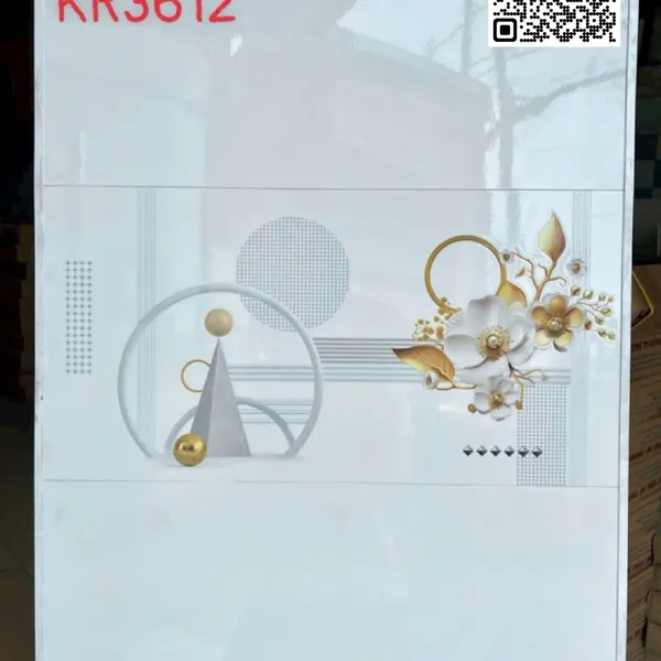 Gạch Men 30x60 Ốp Tường Giá Rẻ trắng vân mây KR3612