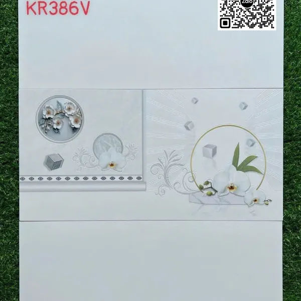 Gạch Men 30x60 Ốp Tường Giá Rẻ trắng vân mây KR386