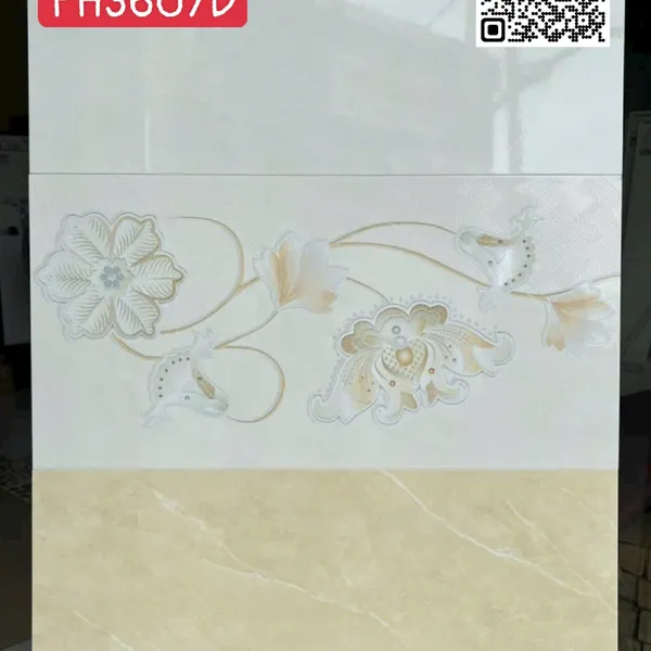 Gạch Men 30x60 Ốp Tường Giá Rẻ vàng vân trắng PH3607