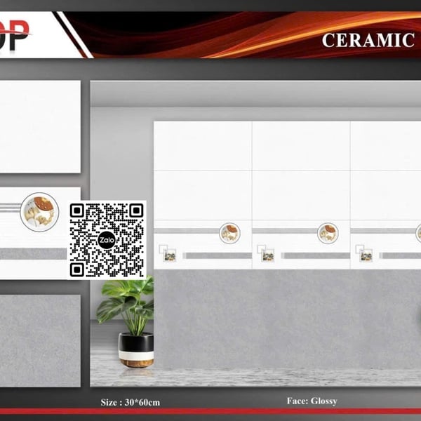 Gạch Men 30x60 Ốp Lát xám xi măng MDP36167