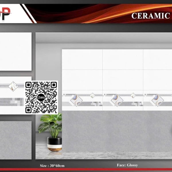 Gạch Men 30x60 Ốp Lát xám xi măng MDP36167