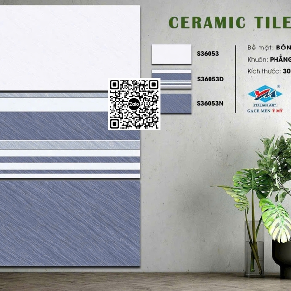 Gạch Men 30x60 Ốp Tường Giá Rẻ xám vân S36053