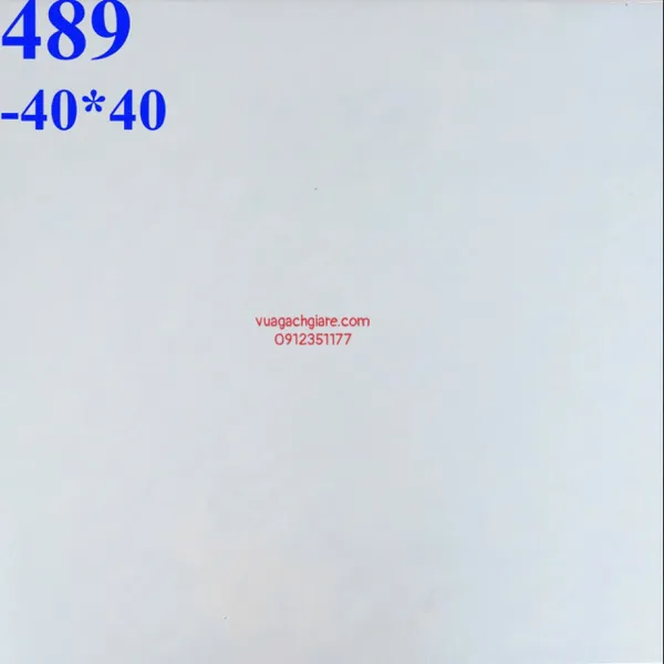 Gạch Men 40x40 Lát Nền Giá Rẻ trắng trơn 489