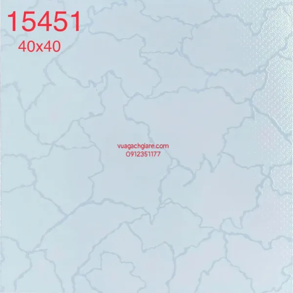 Gạch Men 40x40 Lát Nền Giá Rẻ trắng vân khói 15451