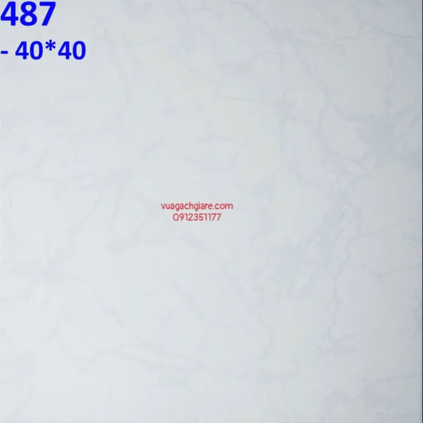 Gạch Men 40x40 Lát Nền Giá Rẻ trắng vân khói 487
