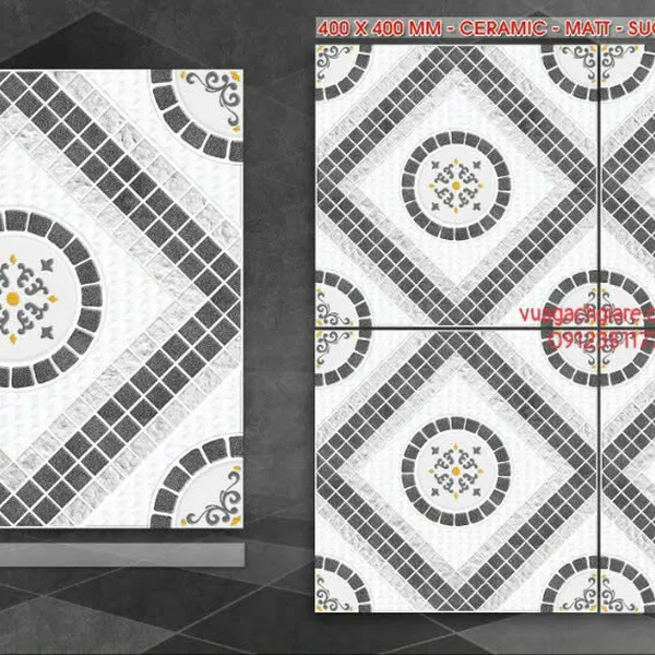 Gạch Men 40x40 Lát Sân Giá Rẻ PAK đá ghép K404SV