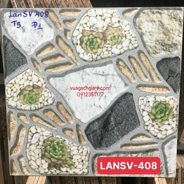 Gạch Men 40x40 Lát Sân Giá Rẻ PAK đá sỏi SV408