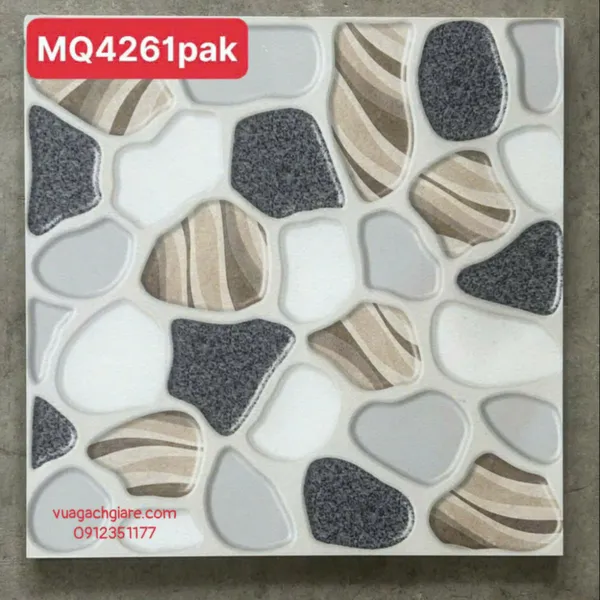 Gạch Men 40x40 Lát Sân Giá Rẻ PAK đá sỏi MQ4261SV