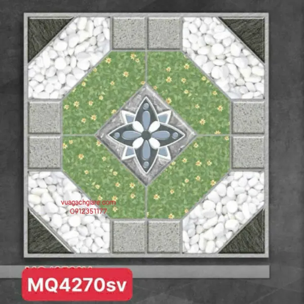 Gạch Men 40x40 Lát Sân Giá Rẻ PAK đá sỏi MQ4270SV