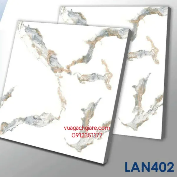 Gạch Men 40x40 Ốp Lát Giá Rẻ trắng vân khói LAN402