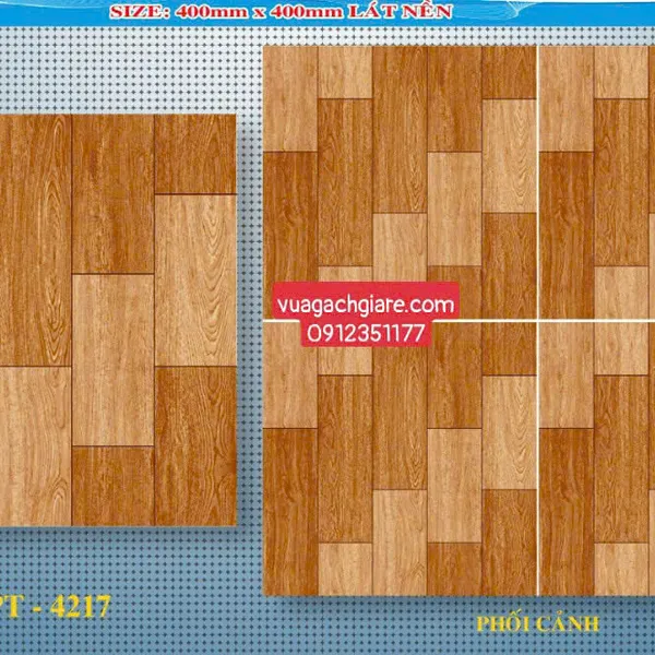 Gạch Men 40x40 Ốp Lát Giá Rẻ vân gỗ 4217