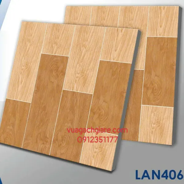 Gạch Men 40x40 Ốp Lát Giá Rẻ vân gỗ LAN406