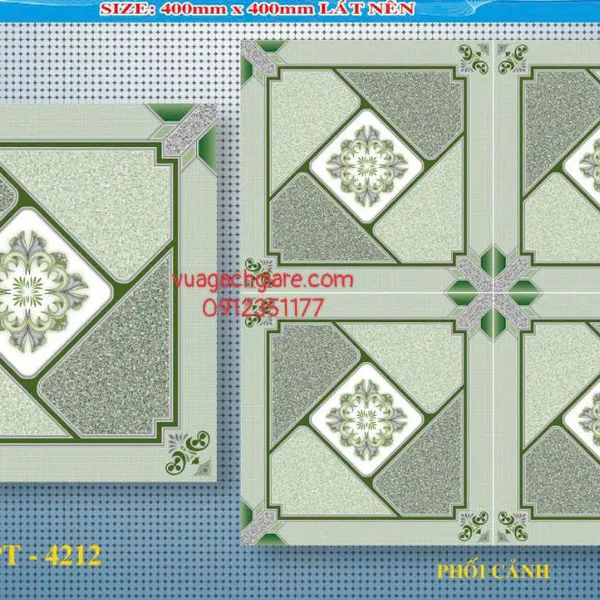 Gạch Men 40x40 Ốp Lát Giá Rẻ xanh ngọc 4212